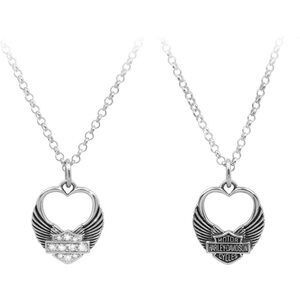 Harley-Davidson Silver Wing Pendant Necklace